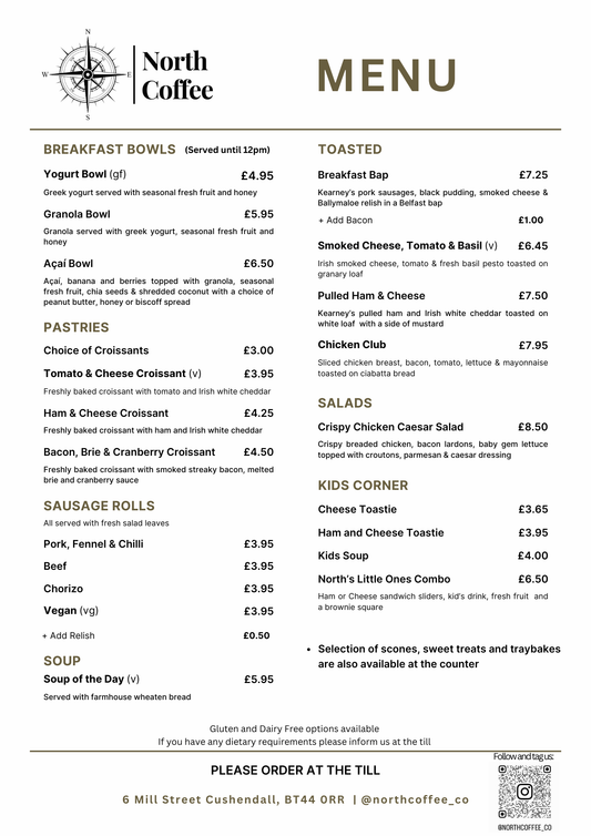 Our Latest Menu